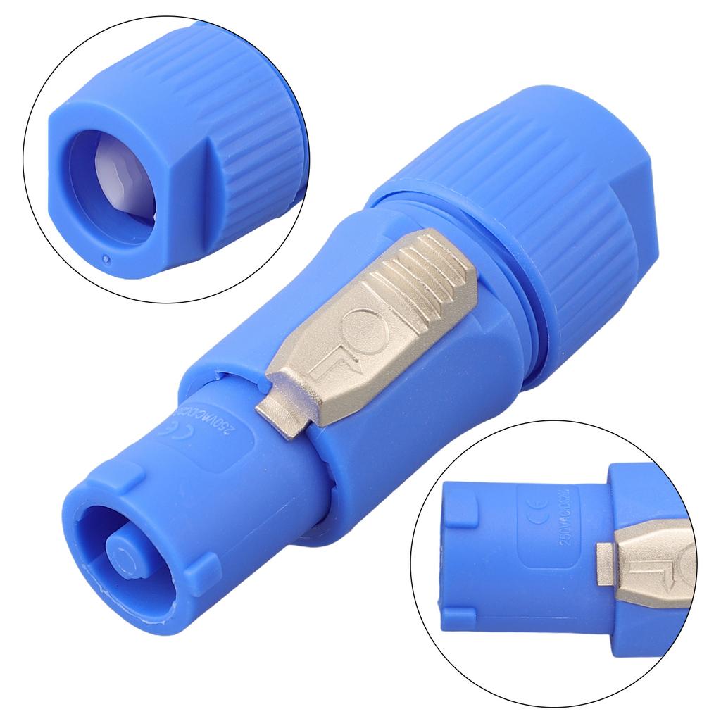 10 Pack 3 Pin Male Power Connectors for DMX Signal Lines Wired Microphones and Stage Light Power with 20A 250V Capacity