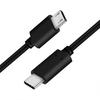 Durable PVC UsbC TypeC to Micro USB Data Cable for Galaxy-S7/-S6, HTC-One and More - 0.5m 1m 1.5m (Black )