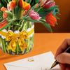 Paper Flower Pop Up Cards 3D Flower Bouquet Greeting Card with Envelope And Note for Mother's Day Graduation Anniversary Birthday Congratulations