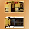 Non-Toxic 788Pcs School Bus Building Blocks Classic Yellow American School Bus Model Bricks Desktop Ornament Kids Educational Diy Toy Gift