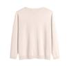 Women's Fashion Loose Knit Sweater Bottom Shirt V-Neck Pullover Long Sleeve Solid Color Top