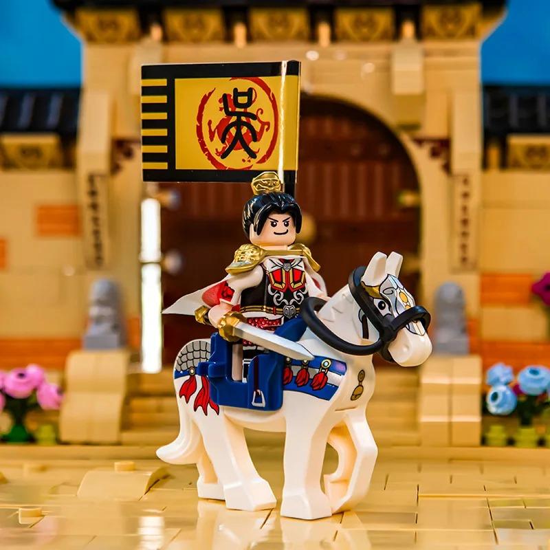 Building Block Man Figurine Three Kingdoms Zhuge Liang Armor Version Lu Bu Children's Assembly Toy Boy Holiday Gift Collection