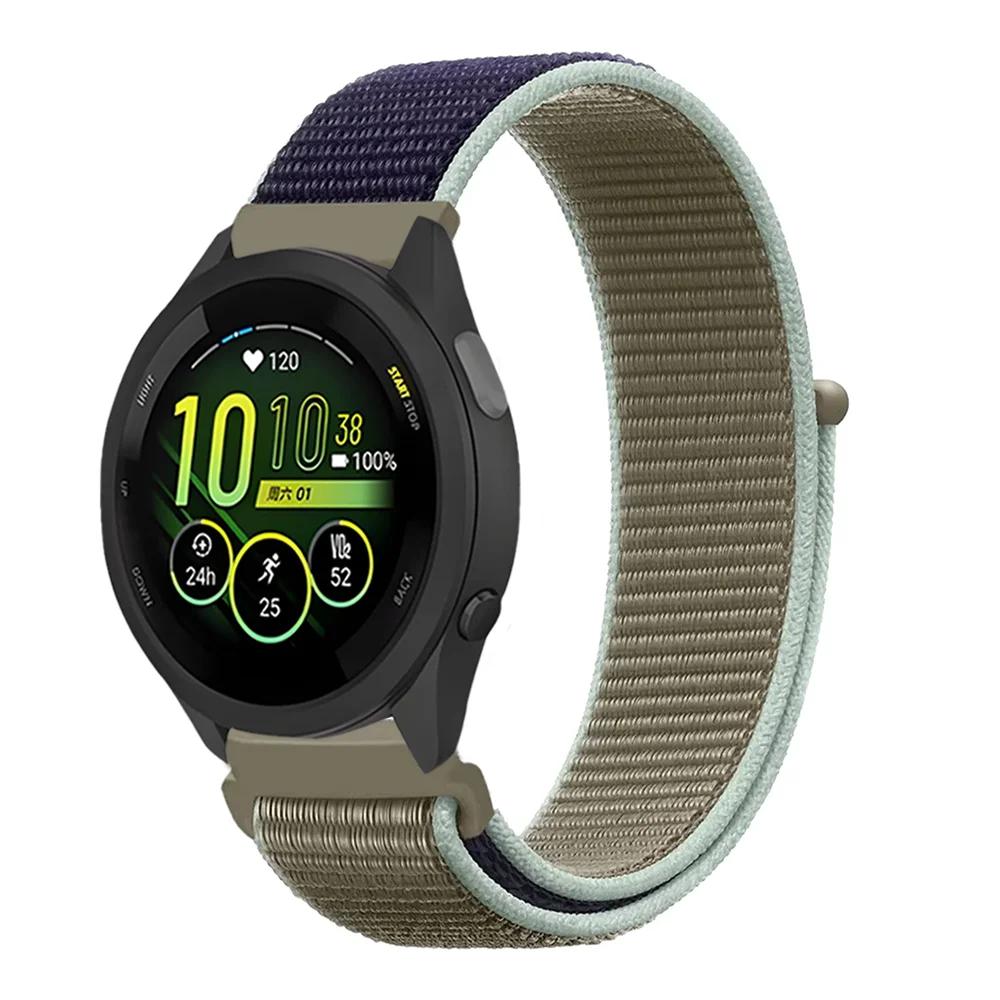 20mm 22mm Pletený nylonový smyčkový řemínek pro Garmin Forerunner 165 55 965 265 255 955 Venu 3 Náramek pro Garmin Active/Vivoactive 5