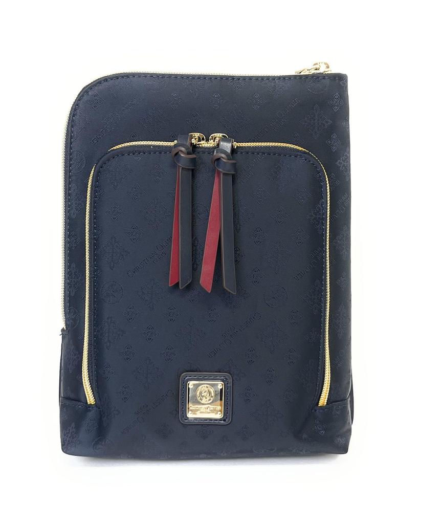 Vertical Multi Pochette 7706 Water Repellent Jacquard [Christian Olivier] (Ink Navy)
