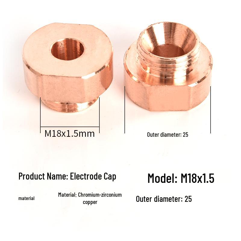 

Spot Welder Chrome Zirconium Copper Nut Lower Electrode Cap for Butt Welding Bolts (M4-M12)