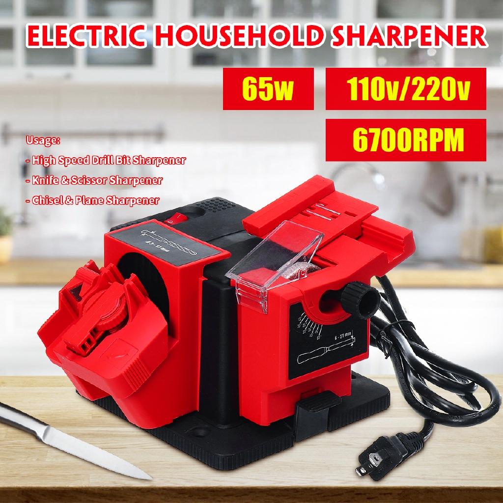 65W Multifunction Electric Knife Sharpener Drill Sharpening Machine Knife And Scissor Sharpener Household Grinding Tool