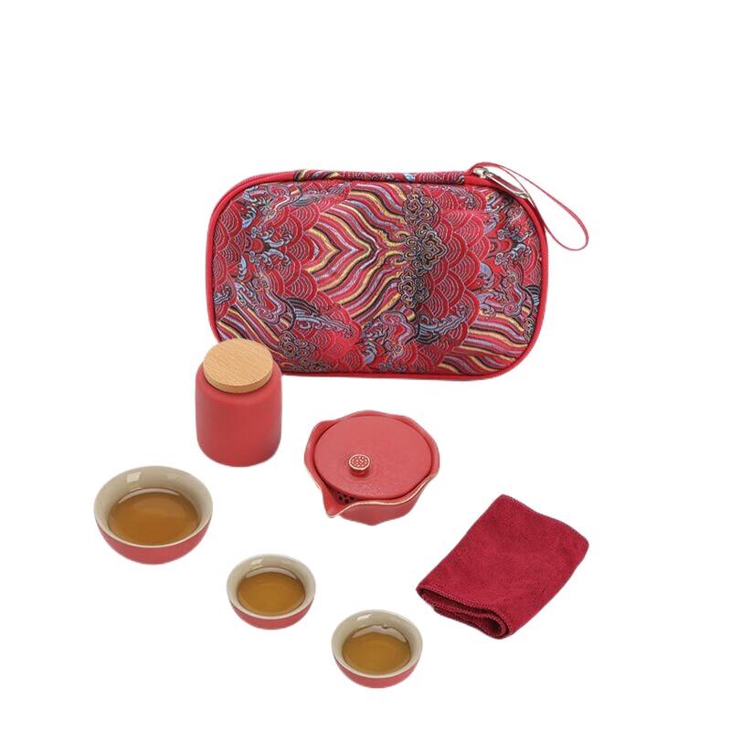 Portable Ceramic Travel Tea Set One Size