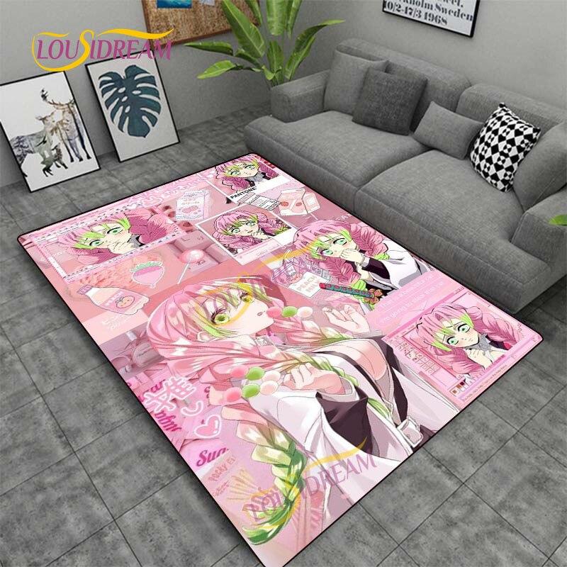 Demon Slayer Japan Cartoon Rug Kitchen Mat Bedroom Door Rug Living Room Carpet Children Game Soft Mat