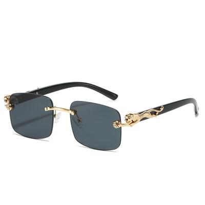 Mode Merk Luxe Designer Zonnebrillen Mannen Vrouwen Luipaard Randloos Vintage Elegante Tinten Brillen Trendy Schattige Zonnebrillen