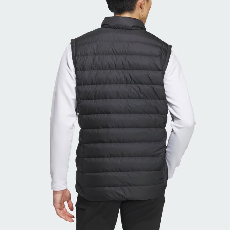 Adidas Down Vest 630 Pure Color Logo Golf Sports Down Vest Men Vests Black HZ6067