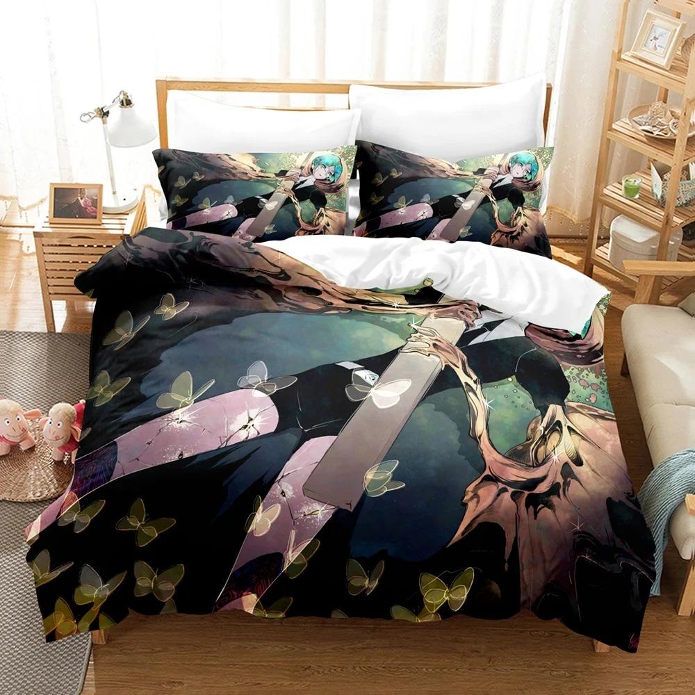 3D Tisk Anime Houseki no Kuni Ložní souprava Chlapci Dívky Jednolůžko Queen Size Povlak na přikrývku Povlak na polštář Postel Děti Dospělí Domácí textil