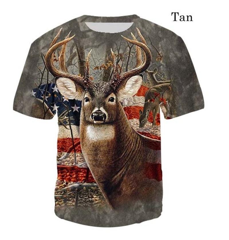 

Модная крутая охотничья камуфляжная цветная футболка для мужчин с 3D-принтом в виде животных, топы больших размеров 6XL