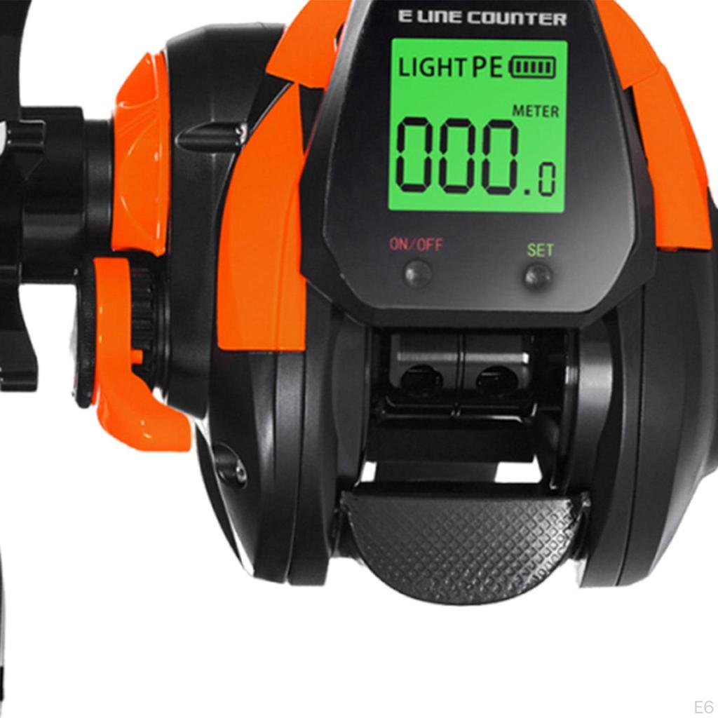 7.2:1 Elektronisk fiskerulle, Smart Lättviktig, Vattentät, USB-uppladdningsbar.