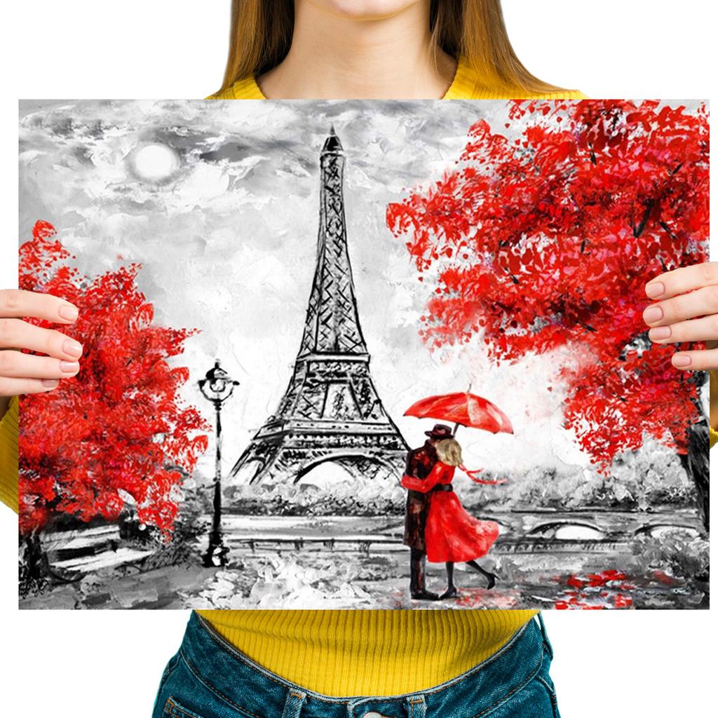 Ob_L_82 - Diamond Painting 30X40 - Postacie, Para W Paryzu