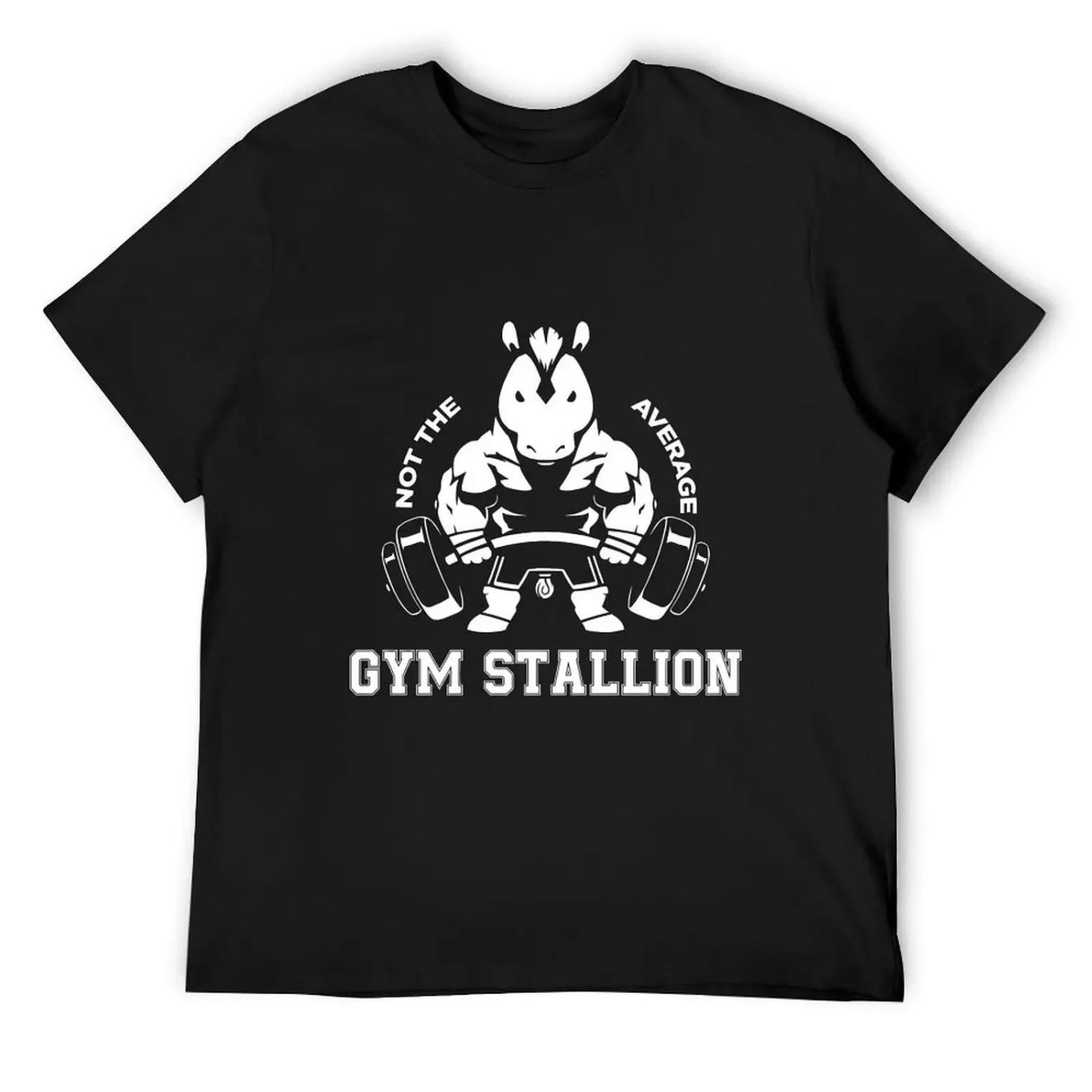 

Not the average GYM STALLION T-Shirt oversizeds valentines boutique clothes boys whites mens t shirts top quality S