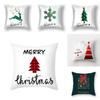 Merry Christmas Cushion Cover Xmas Home Sofa Throw Pillow Case Printing Garnish