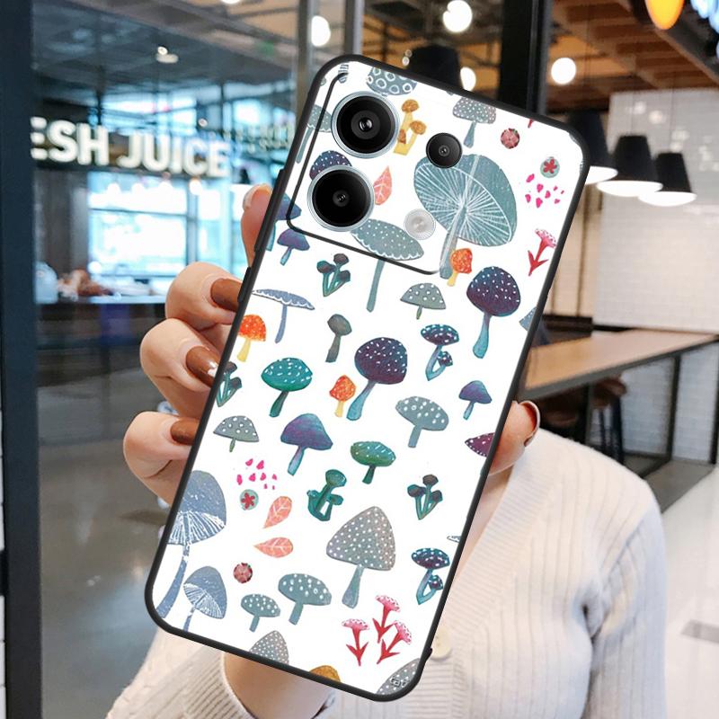 Wild Forest Mushroom Case For Xiaomi Redmi Note 11 9 10 12 13 14 15 Pro Plus Redmi 15 15C 10C 12C 13C 14C Cover
