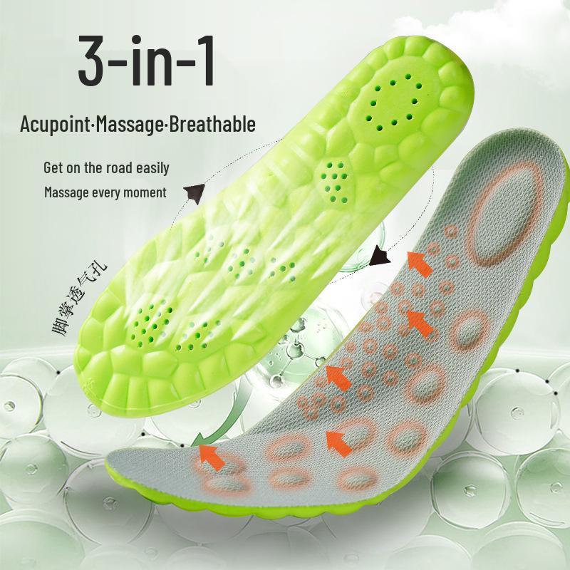 Cushioned Sports Insoles: Deodorant, Breathable, Shock-Absorbing, and High-Elastic for Long-Lasting Comfort