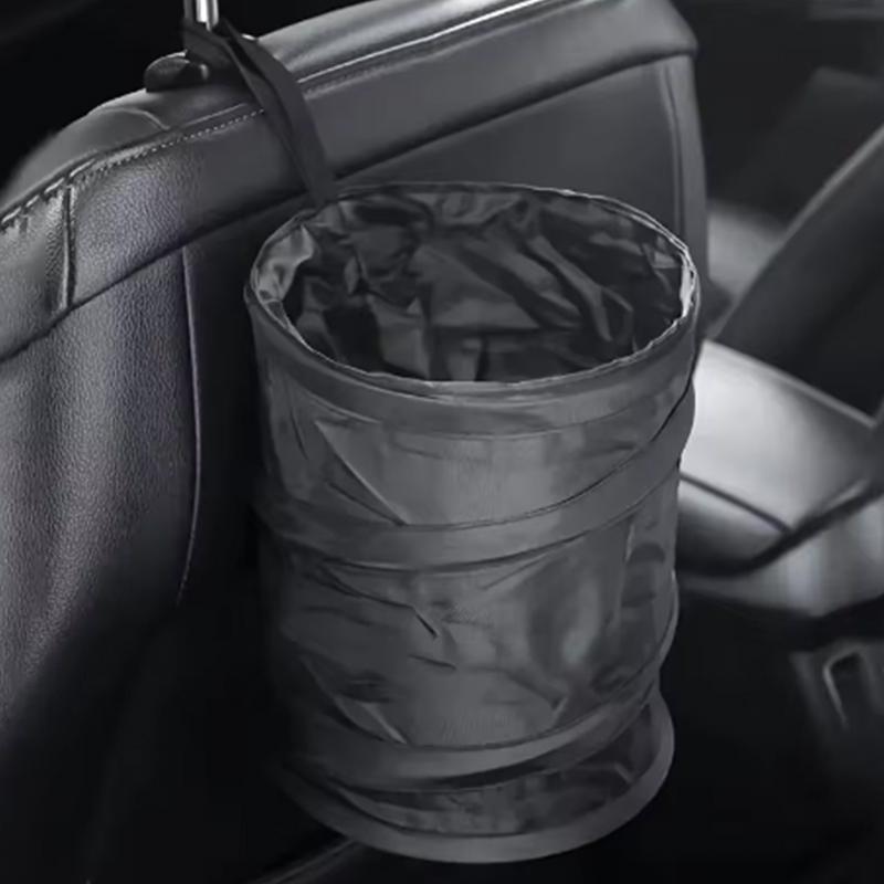 1PC Portable Car Trash Can Durable Foldable Hanging Storage Bag Oxford Cloth Universal Chair Back Bucket for Vehicle Interior Or