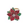 European and American Christmas Hotel Dining Table Set Table Hand Painted Rose Red Flower Napkin Ring Napkin Buckle Towel Ring