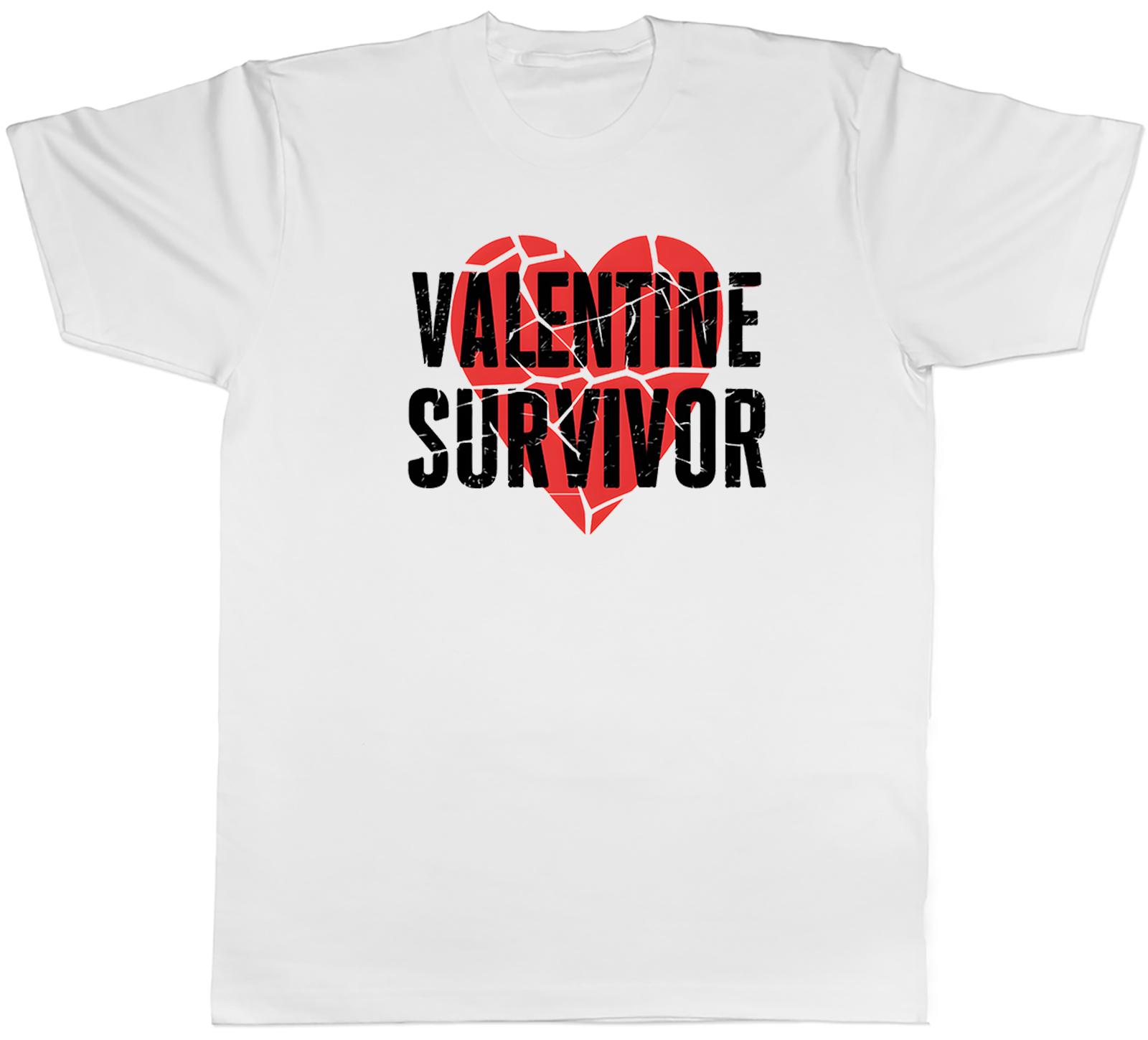 Valentine Survivor Broken Red Heart Unisexs TShirt Tee Gift Top S