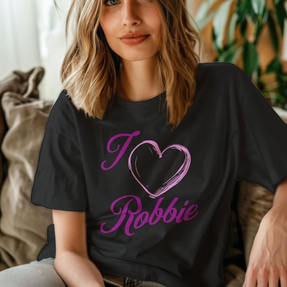 

I Love Robbie Tshirt Robbie Williams Angels Heart Take That Tee S