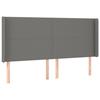 VidaXL Tête de Lit à LED Meuble de Chambre à Coucher Accessoire de Lit Double Tête de Cadre de Lit Intérieur Gris Foncé 3123783