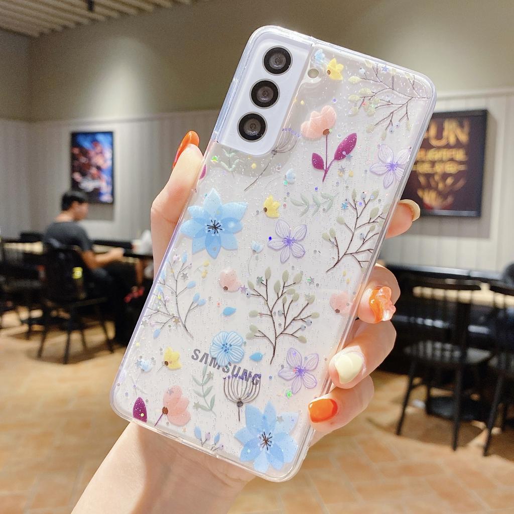 Niche Fresh Floral Mobile Phone Case Suitable for Samsung S25 Galaxy A36S24 S23U Rubber Soft Shell A56A26