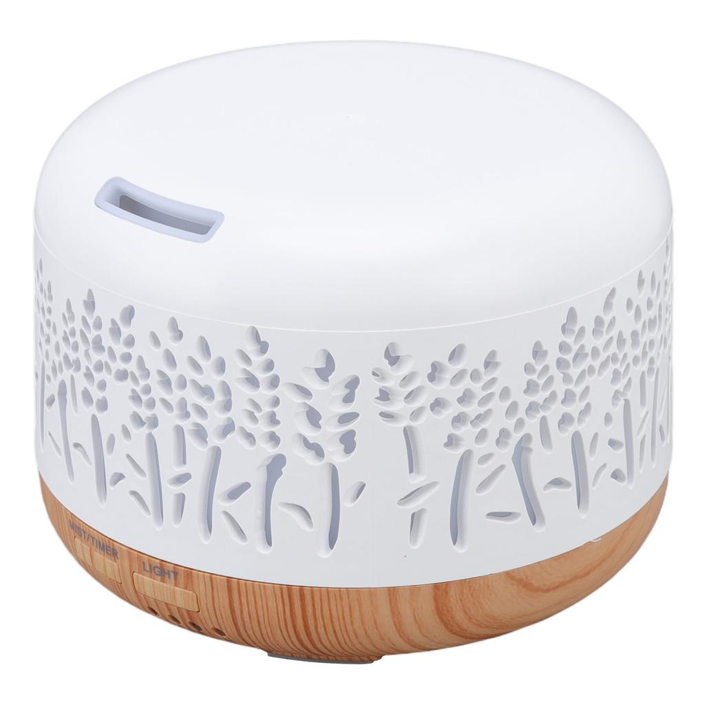 Desktop Humidifier 300ml Wood Grain Design Low Noise Aromatherapy Humidifier with LED Color Light 100‑240V