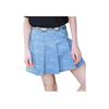 New MLB New York Yankees Old Flower Denim Short Skirts Women's Light Blue 3FDSM0153-50BLL