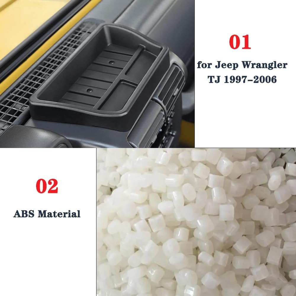 Car Center Console Storage Box Dashboard Organizer Tray Stowing Tidying for Jeep Wrangler TJ 1997-2005 2006 Interior Accessories