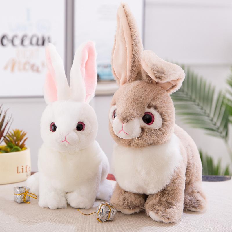 Creative Simulation Rabbit Plush Toy White Rabbit Doll Cartoon Rag Doll Children's Doll Dolls Dolls Holiday Gifts