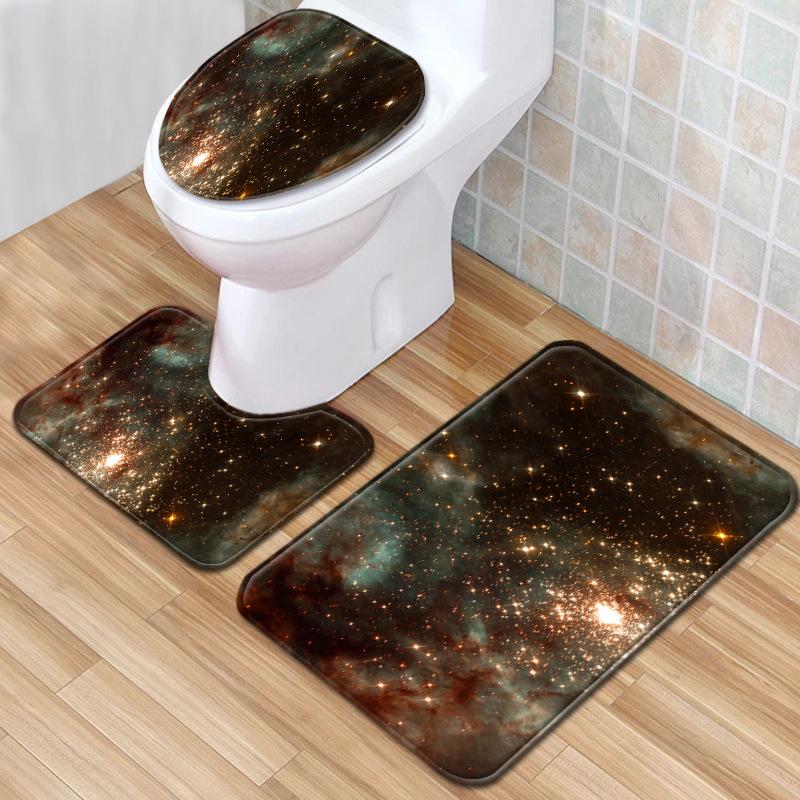 Star Bathroom Floor Mat Toilet Three-Piece Set