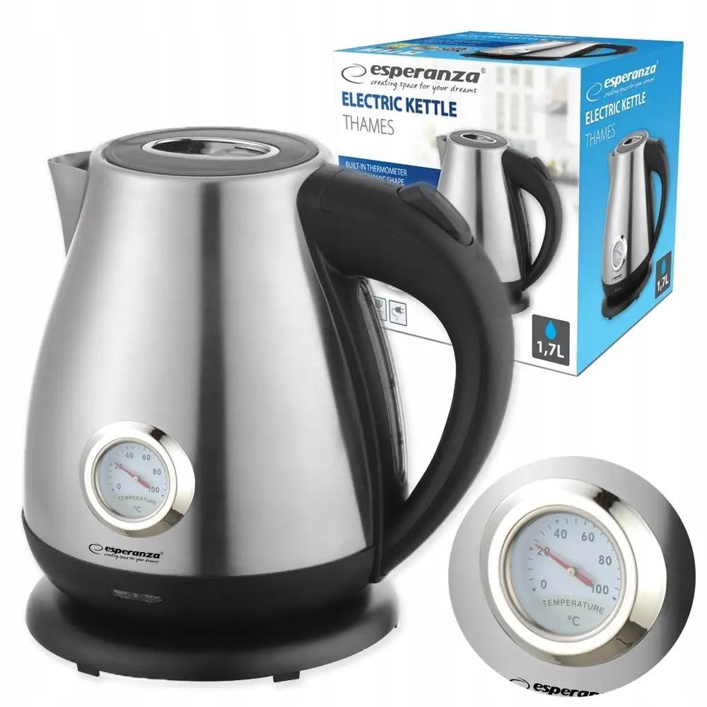 Esperanza Thames Electric Kettle 2200 W 1.7 Silver/Gray 1 Pc