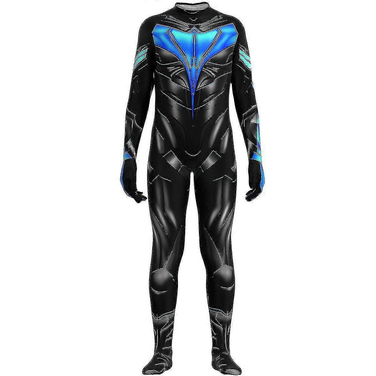 Nightwing Melns Vīriešu Kostīms Zeķbikses Kostīmi