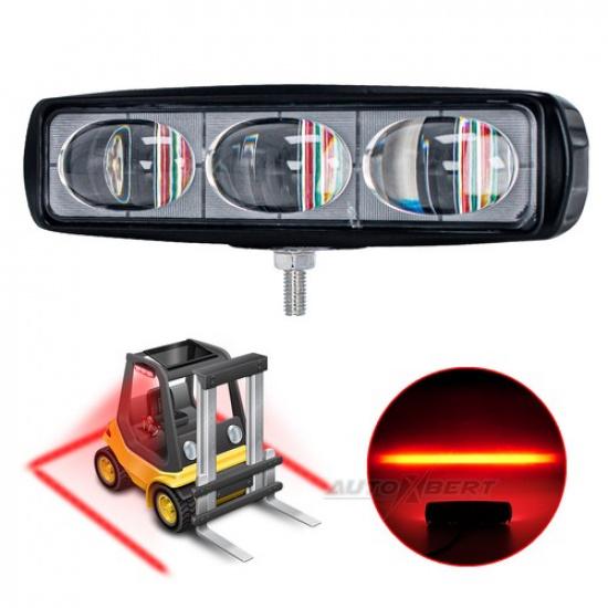 Red 6  Straight Line Forklift Safety Indicator Warning Light Area Pedestrian