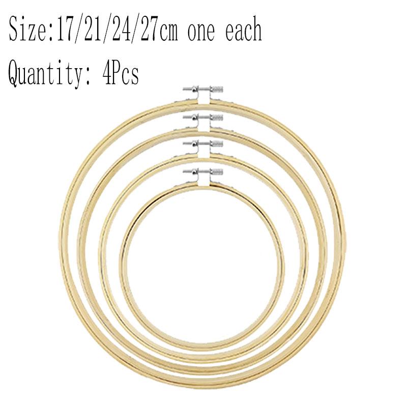 1-9pcs 8-36cm Wooden Embroidery Hoops Frame Set, Cross Stitch Rings for Sewing Craft, Home Decor & Party Decoration