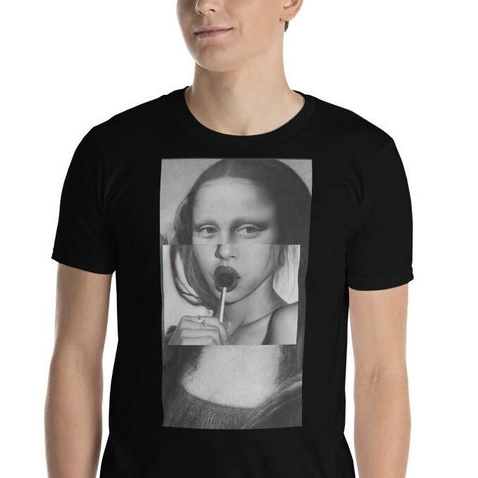 

Mona Lisa Scene Kid Hipster Goth Gothic Funny Short-Sleeve Unisex T-Shirt 4XL