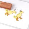Cute Cartoon Dinosaur with Boots Acrylic Drop Earrings for Women Funny Tyrannosaurus In High Heels Dangle Earring 2026 Jewelry