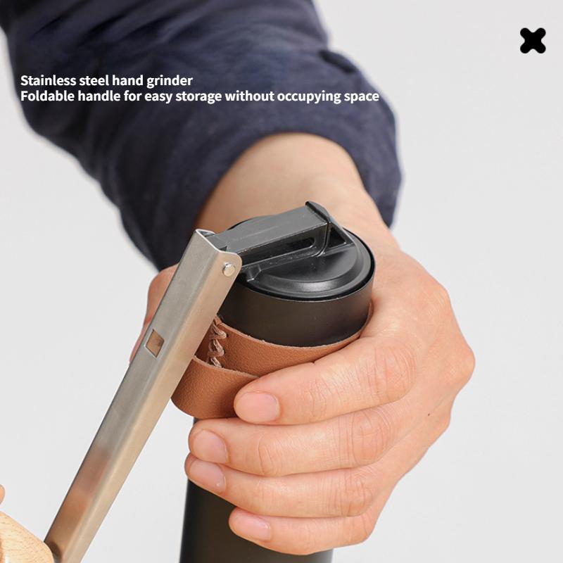 Outdoor Handgefertigtes Kaffeeset Camping Reise Hand Kurbel Bohnenmühle Begleitendes Outdoor Tragbares Auto Kaffee Geschenkbox Set