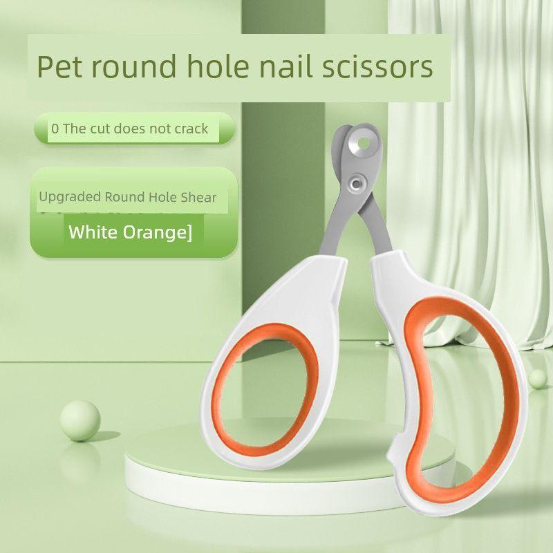

Кошачьи ножницы для ногтей Специальные кошачьи кусачки для ногтей круглое отверстие Кошачьи ножницы для ногтей Фантастический инструмент для ногтей на ногах Новичковые ножницы Товары для питомцев Orange round hole-OPP pack