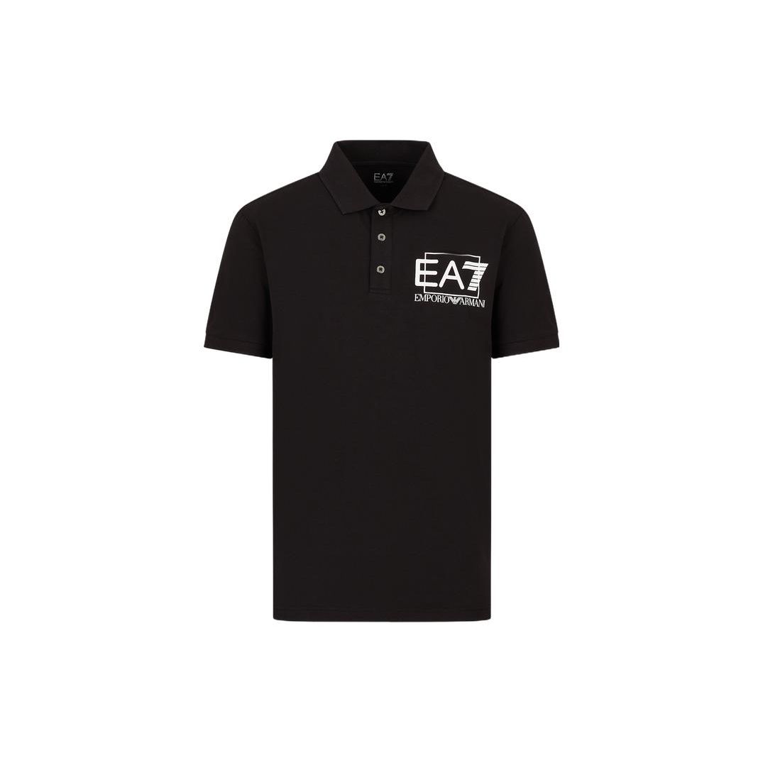 Emporio Armani Ss23 Logo Print Slim Fit Polo Shirt Men tops Black 3RPF16-PJ03Z-1200 XL
