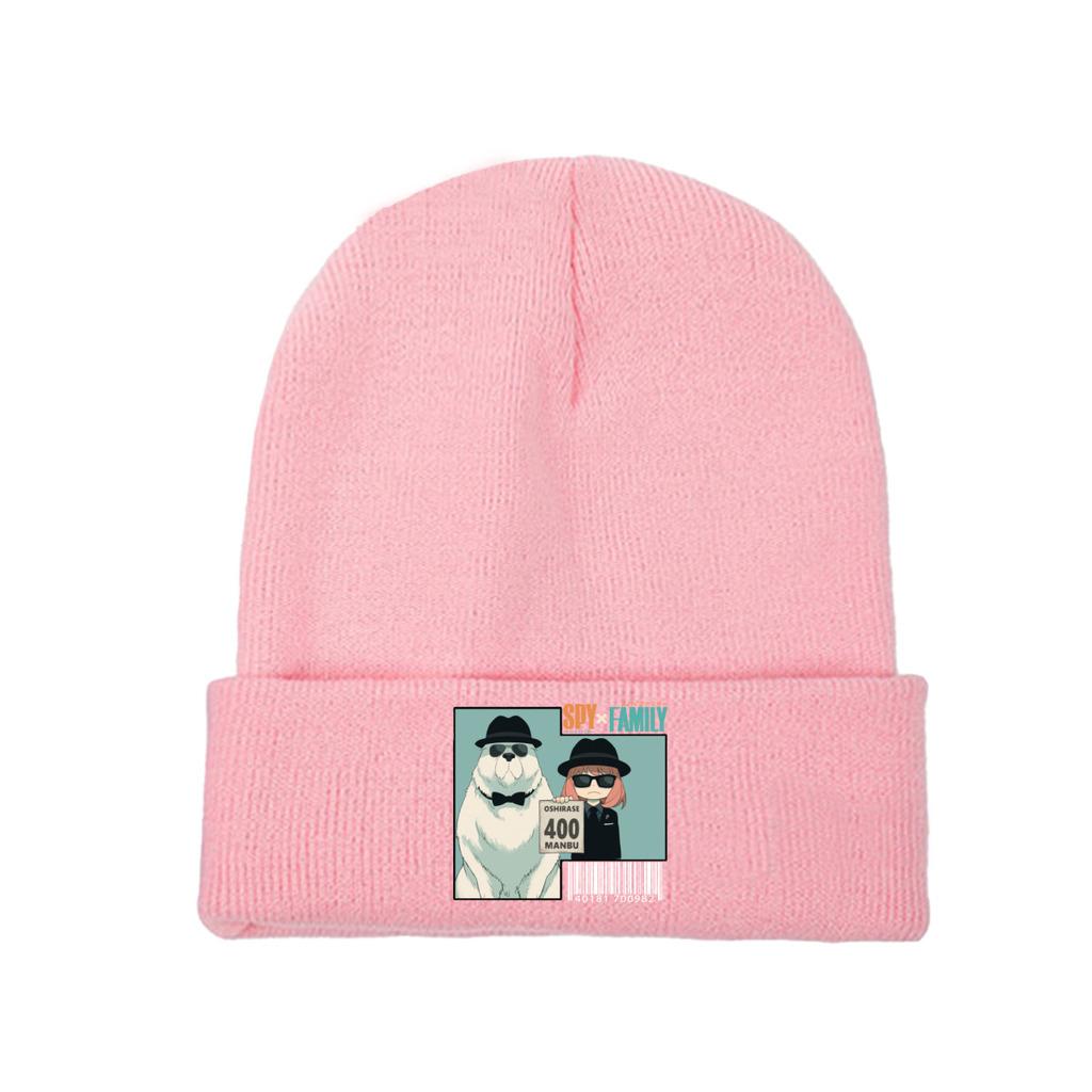 SPY X FAMILY  Anya Heh Knitted Caps for Women Unisex Beanie Winter Hats Polyester  Warm Melon Cap