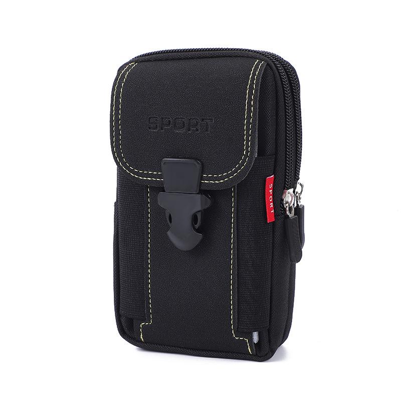 New Men's Multifunctional Waist Bag with Belt Loop - Convenient Outdoor, Horizontal & Vertical Phone Holder