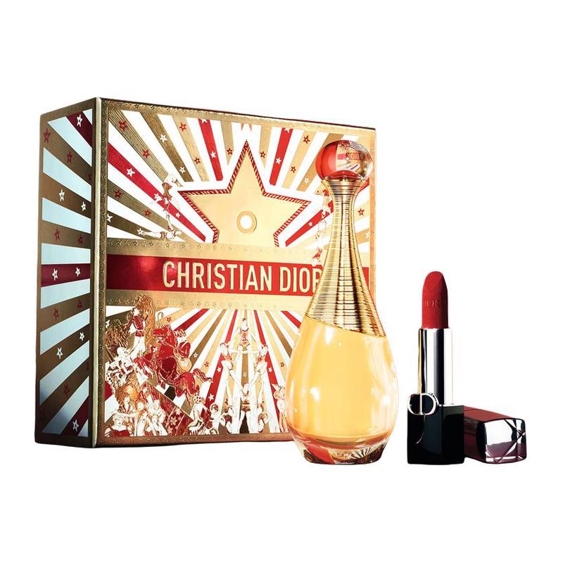 DIOR Perfume Two-piece set: Real Women s Perfume 50ml + #999 Intense Blue Gold Lipstick 3.5g синий