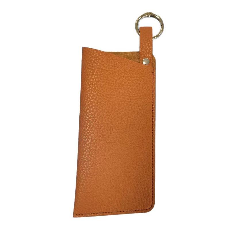 Portable PU Leather Eyeglass Case, Hanging Eyeglass Storage Bag, Sunglasses, Eyeglass Bag, Convenient Keychain