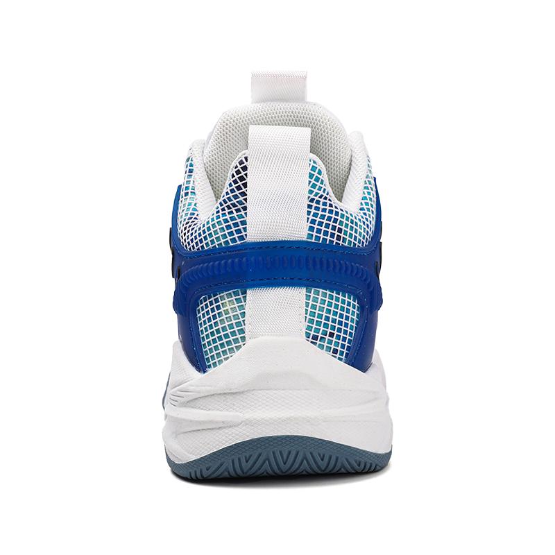 Children's Sports Shoes Mesh Surface Breathable Rotating Button Primary School Students Non-slip Shock-absorbing Blue Ball Shoes