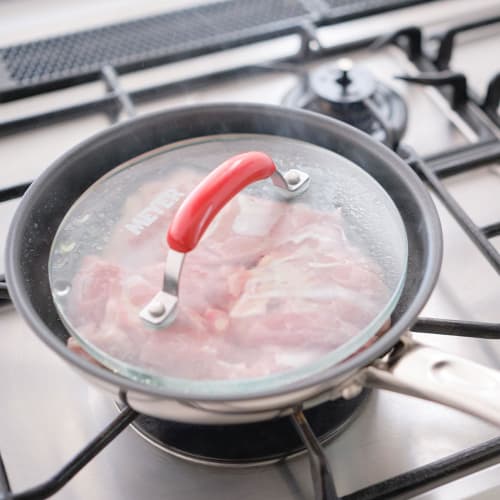 Meyer Frying Pan Press, Red, 18cm