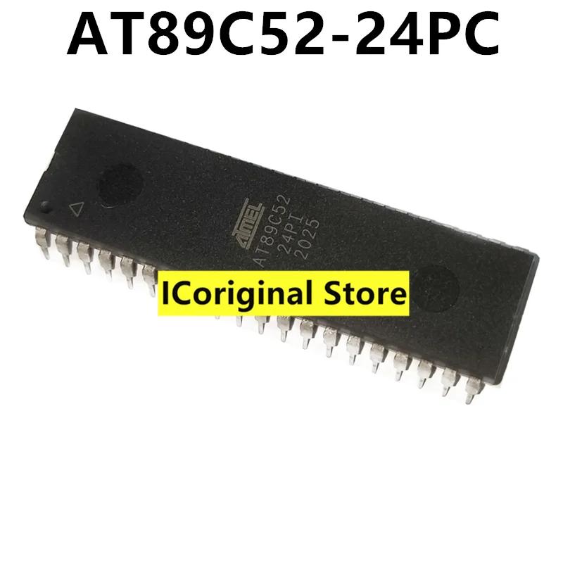 5PCS AT89C52-24PC New And Original 8-Bit Microcontroller IC Chips 89C52 24PU 24PC DIP40 Single Chip Microcomputer Integr AT89C52-24PU