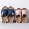 Fashion Breathable Flax Slippers Women Men Indoor Mute Slipper Anti-slip Lovers House Floor Shoes Soft  Ladies Summer Home Slides